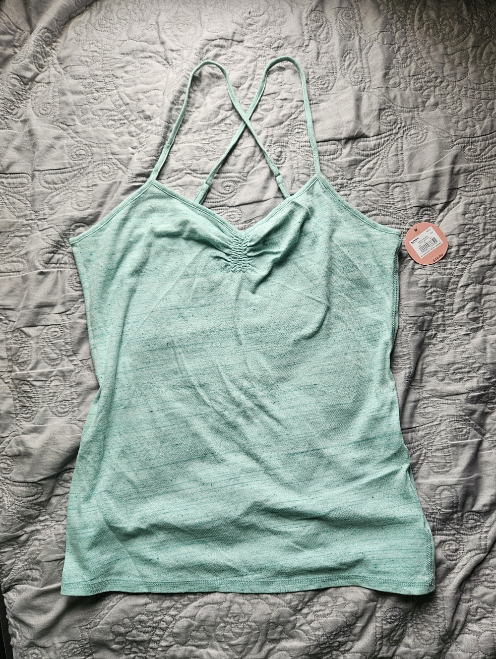 SO Mint Green Crossback Camisole Tank Top